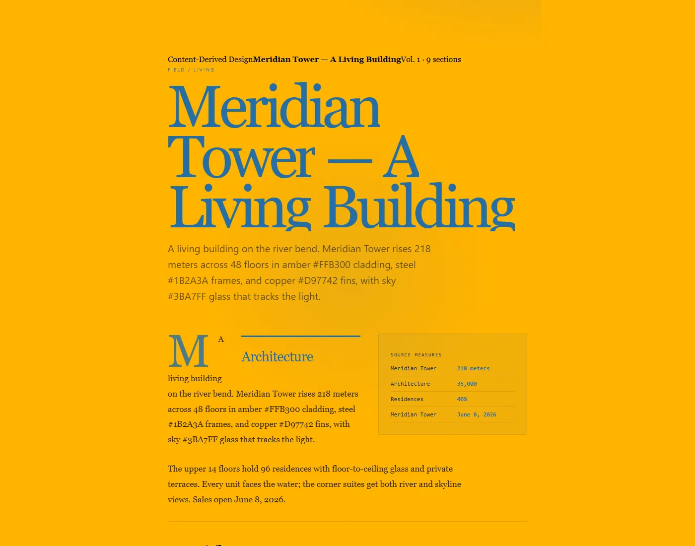 Meridian Tower magazine feature
